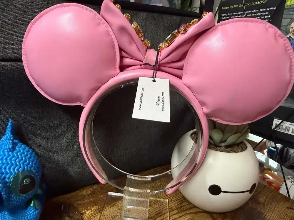 BaubleBar Disney Minnie Mouse Pink Crystal Ear Headband *READ*